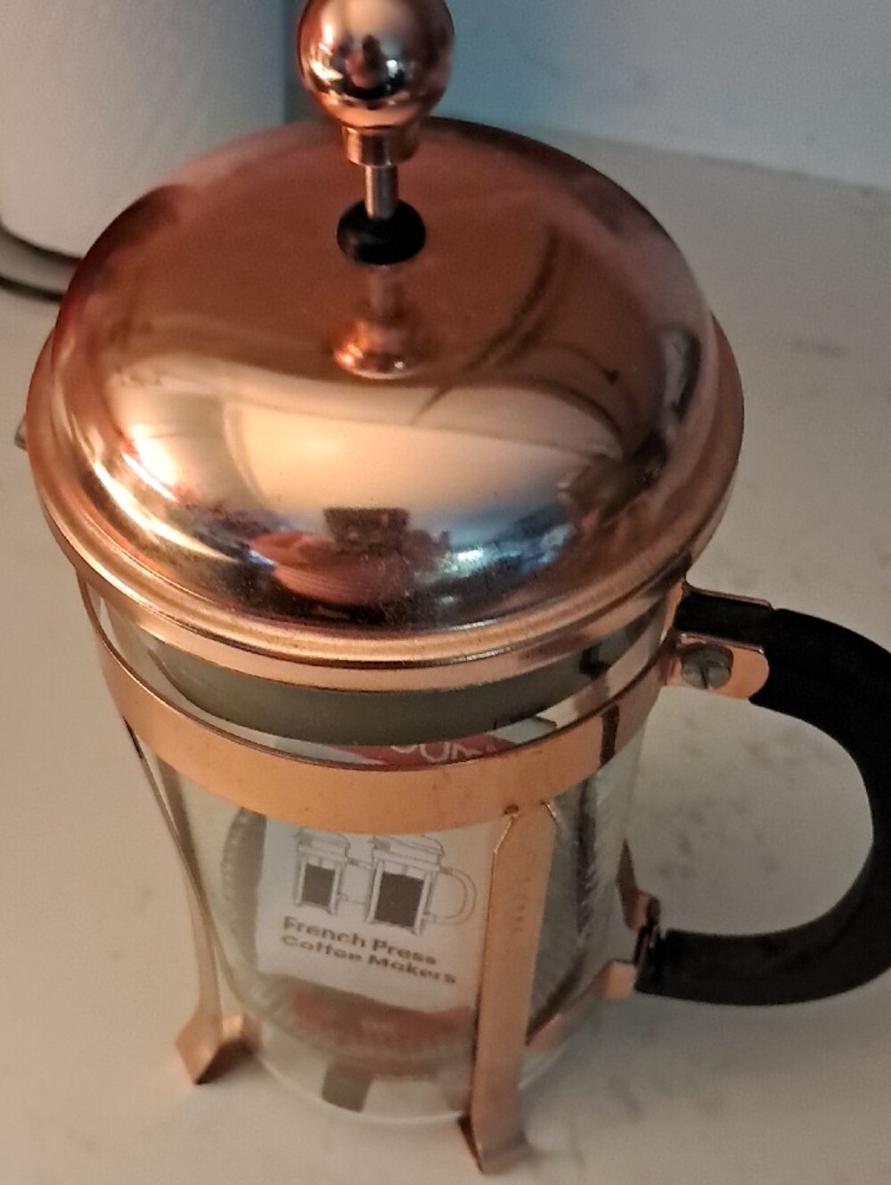 Bodum Copper and Black Glass French Press Coffee Maker - Picture 2 of 2